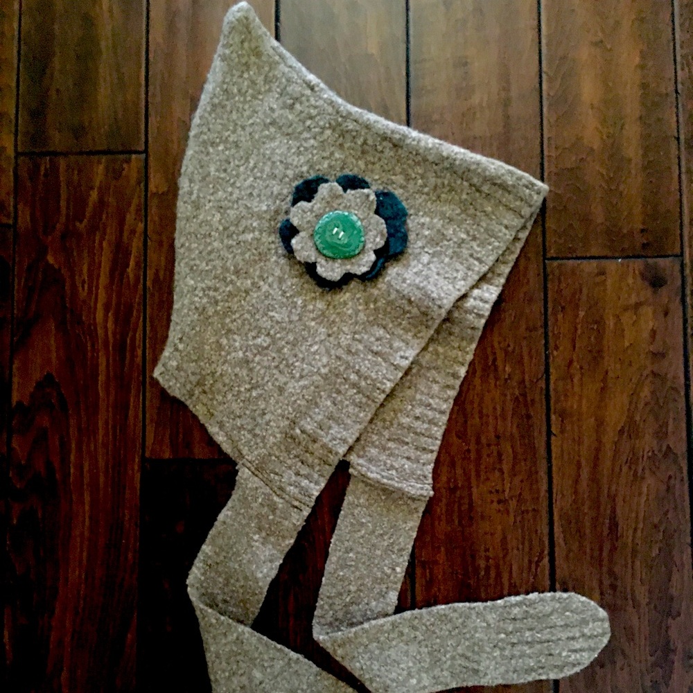 Handmade Recycled Sweater Winter Beanie Hat Unique
